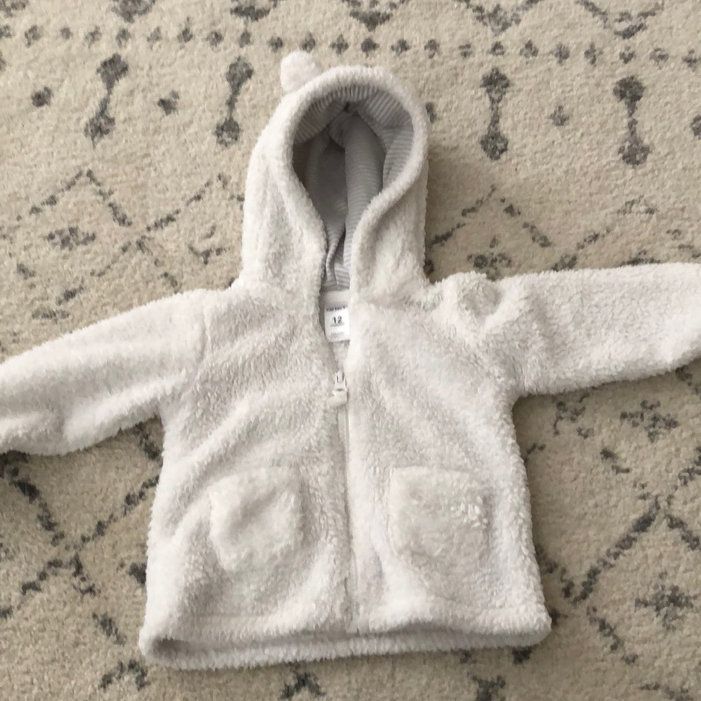 White Sherpa cozy jacket carter’s 12 month